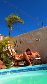 Pool Day and They Fuck Me From My Dirty Ass to My Mouth, Cum on My Face, so Much Load!! I Swallow -cam 2-