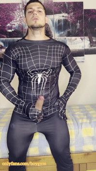 My Spiderman Cock Cums!
