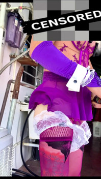 Gorgeous TS Femboy Teen Horny Outside Lingerie Panties
