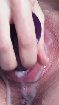 Pumped Creamy Pussy Fuck with Dildo and Fingers,until She Squirt