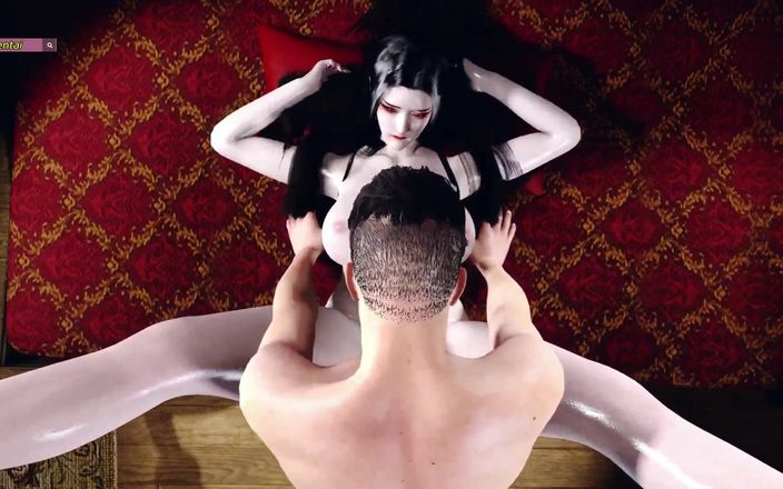 X Hentai: Красотка гоночная девушка становится раком - 3D анимация