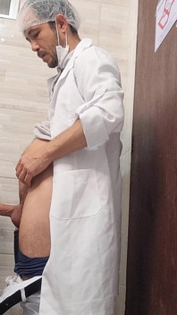 Doctor and Nurse Can't Resist and Have Sex in the Hospital Bathroom During Their Shift