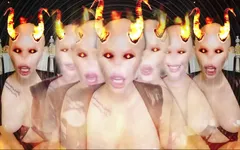 I am your lustful new religion and new dark GOD inside your weak obedient mind!