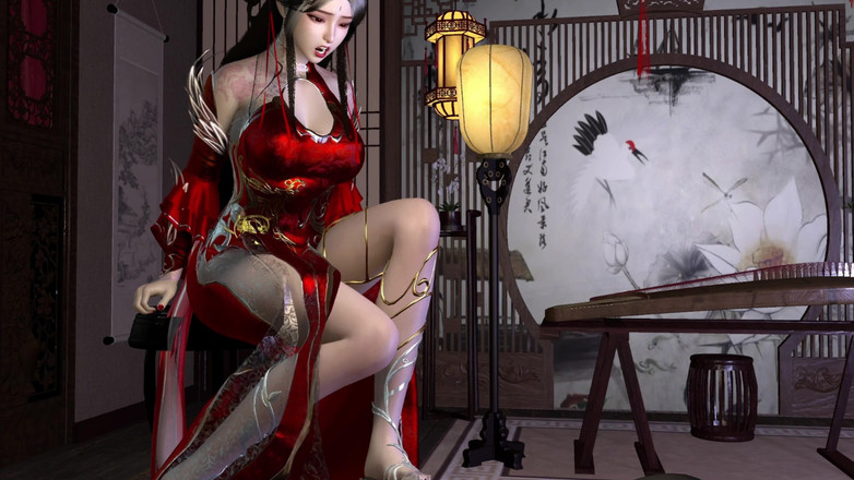 Why fuck so hard: 3D fofa asiática gata vestindo vestido sexy é fodida por pau...