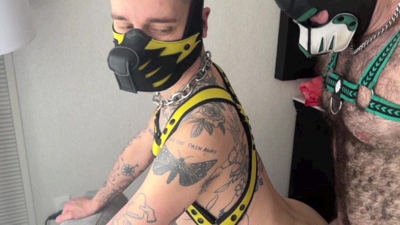 Tatted Fxggot: Horny Pups Fucking