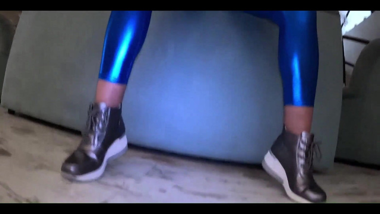 MilfyCalla: Shiny Cameltoe Tease, Hard Spanking, Deep Blowjobs &amp; Rough Doggy with...