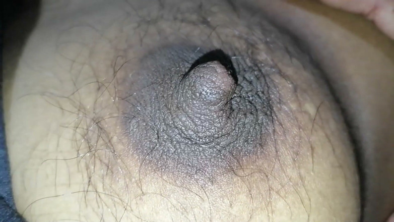 Sweety In Bed: Asian with Bushy Hairy Boobs Nude Body Tease Before Fucking