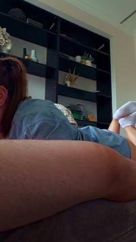 Hot Blowjob and Cum Swallow on the Sofa