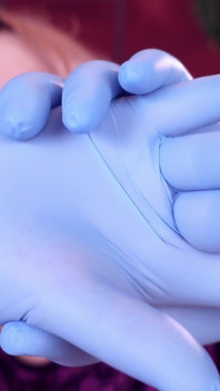 Fetiș cu dinți și fetiș cu dinți: Videoclip Asmr în Blue Medical Mitrile Nurse Mănuși. Arya Grander