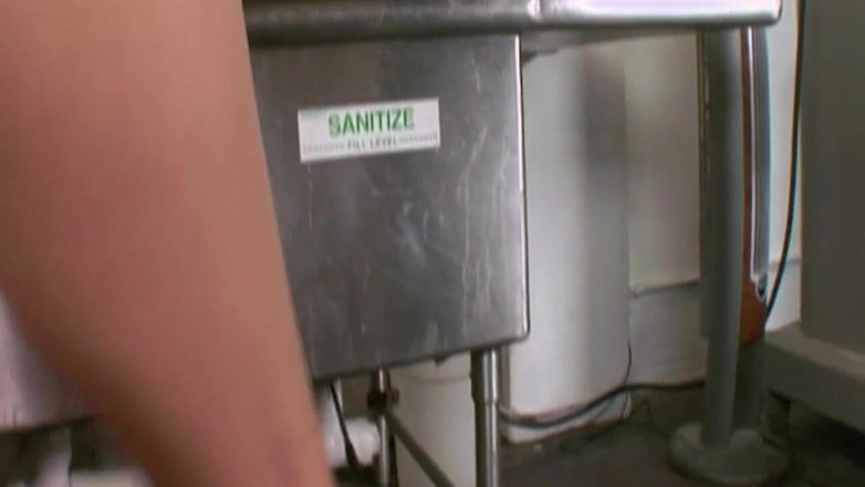 Horny girls want to fuck: Brunette Slut Sucks Cock and Gets Fucked Doggy in Bakery...