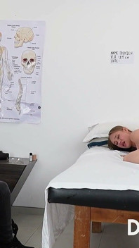 Patient with a Massive Erection Problem and His Stepfather Both Claim My Ass Together