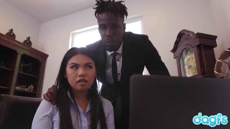 Dagfs: DAGFS - Petite Asian Cindy Starfall takes big black cock for...