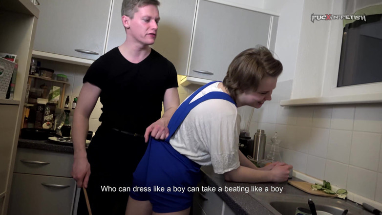 Fuck n Fetish: Fest i dungaree - spanking