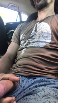 POV Fast Thick Cum Guy Masturbating in Car