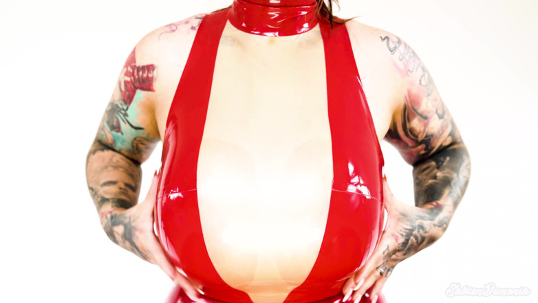 Sabien Demonia: Asmr Joc cu țâțe în latex