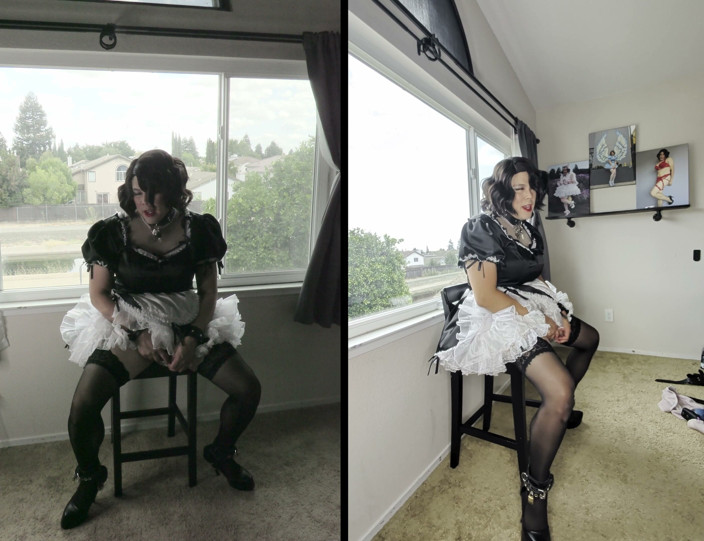Sissy Candy: Sissy Maid Candy Rides Several of Her Huge Dildos