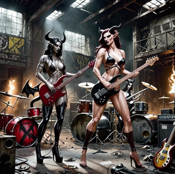 Horny van stevie: Succubus metal band video musicale