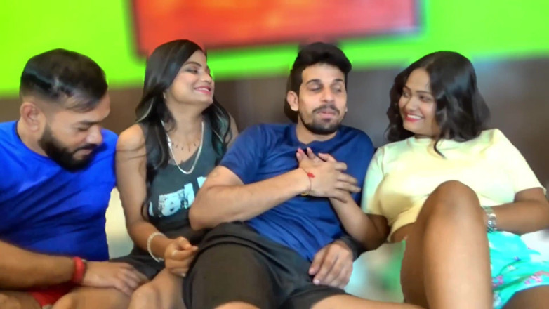 Anjalisingh_sexy: Two Boys and Two Girls in a Hotel Room, Made...
