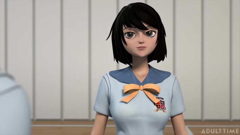 Hentai Sex School: Hentai Sex School, épisode 3 - une étudiante de hentai mange la chatte parfaite...
