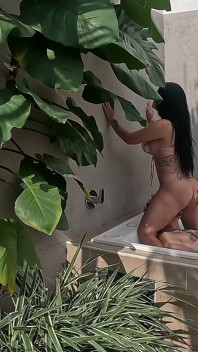 Behind the Scenes I Spend the Afternoon with My Boyfriend's Best Friend in the Jacuzzi, While I Get His Huge Cock