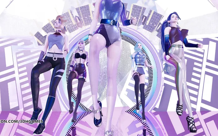 3D-Hentai Games: [MMD] Aespa - Black Mamba sexy striptease KDA Ahri Akali Seraphine...