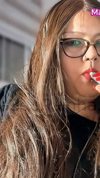 Brazilian BBW MILF Goddess Vaping Iqos at Work