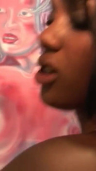 Black Striptease Beautiful Dame of the Night on High Heels Offstage Pampers Her Biggest Fan.