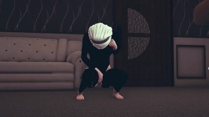 Waifu club 3D: 2B moans and masturbates her pussy