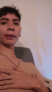 Skinny Twink Magic C Jerks His Big Cock and Shoots a Thick Cum Load All Over His Tattoo