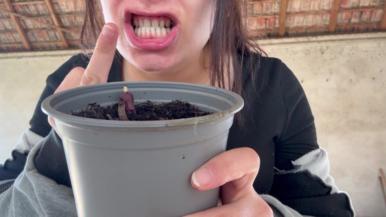 AmayaMori: Géante jardinage devenu sauvage, elle plante un homme minuscule