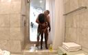 Black Swan: Sexy Petite Ebony MILF Taking a Shower with Sugar Daddy...