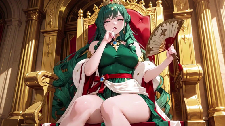 Tay Swift X: Green Queen on the Golden Throne! Lazy Seduction in a...