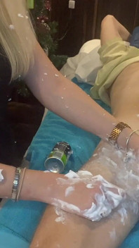Shaving Foam Cock Slaps and 1 Ruined Orgasm