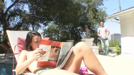 Old PIGS XXX: Young brunette with big natural tits takes a giant cock...