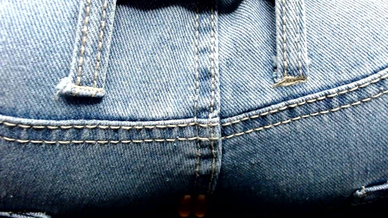 Maeling: Ebony Bitch Crushed in Denim Jeans and Ass Stifled Ignorant