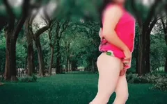 Sexy Ladyboy Hot Nude Dancing in the Park