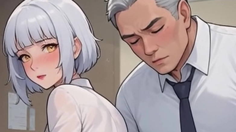 Aiwaifuloops: 와이푸 아마추어 십대 POV - 사무실 수영복 애타게 &amp; 클로즈업 보스 오럴