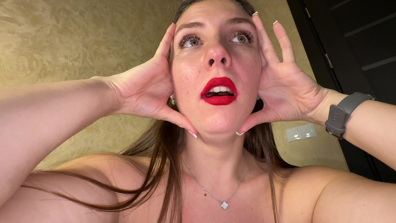 Hottie goddess: Hambriento Yawn Munch provoca en primer plano