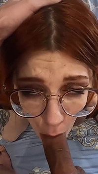 A slut loves having a dick in her mouth