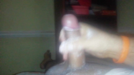 Only straws: My super handjob with cream