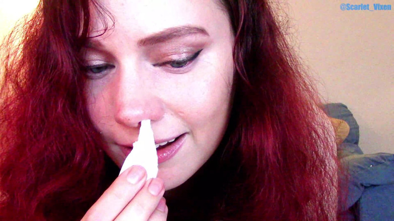 Scarlet Vixen: Sneeze Experiment Fail-blooper - Spices &amp; Tissue Tickling (wmv)