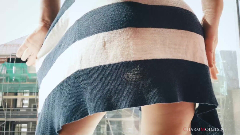 CharmModels: Lea in Sunshine Redhead Babe at the Window