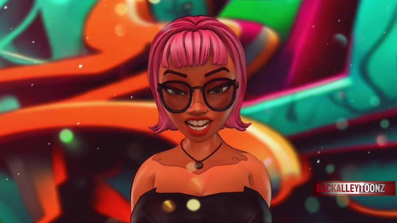 Back Alley Toonz: Videohoot cewek kulit hitam jones dengan pantat montok