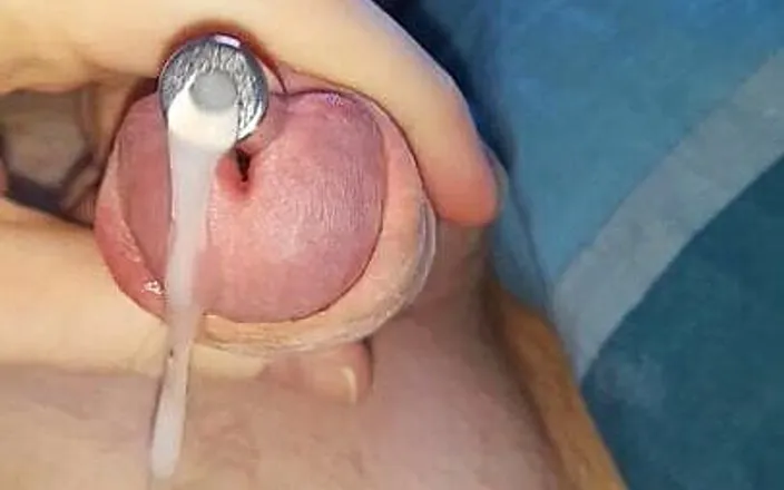Swedish_switcher: Huge Load Through Penis Plug