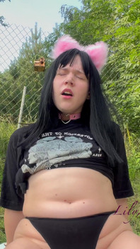 Gótico cavalga seu pau com boca de Ahegao