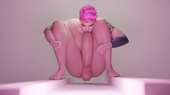 Velvixian3Futanari: Zarya - 美味的自我口交。No Sound，futa人妖