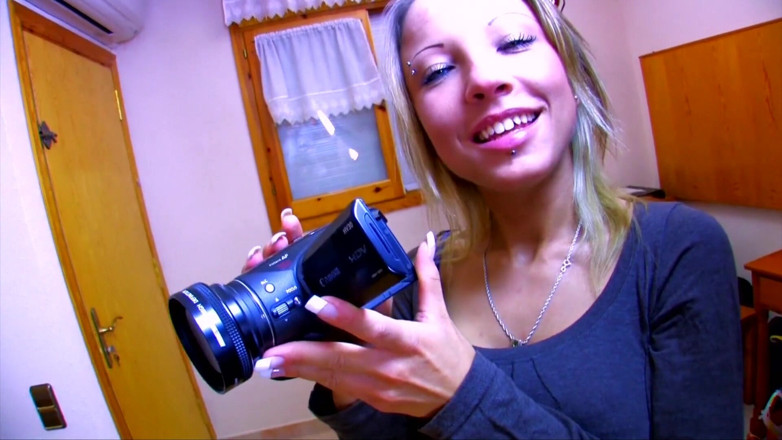 Hot Euro Girls: BTS with tatooed blonde and her nasty Latino fucker