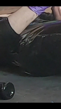 BDSM Anal Games in a Latex Catsuit.