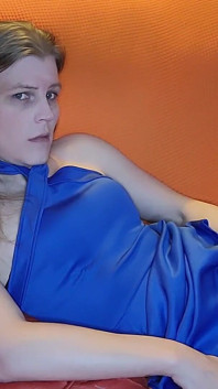 On the Couch in My Blue Dress