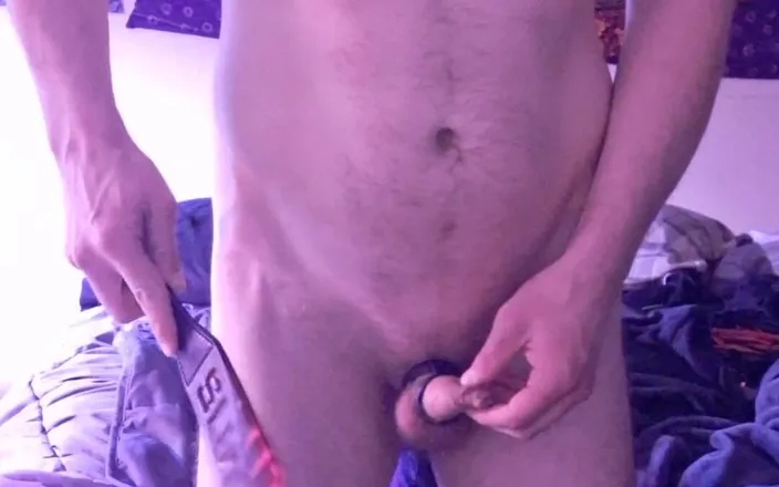 Robert48569: Naked Man with Socks, Bondage Chains, Nipple Clamps and Pet...